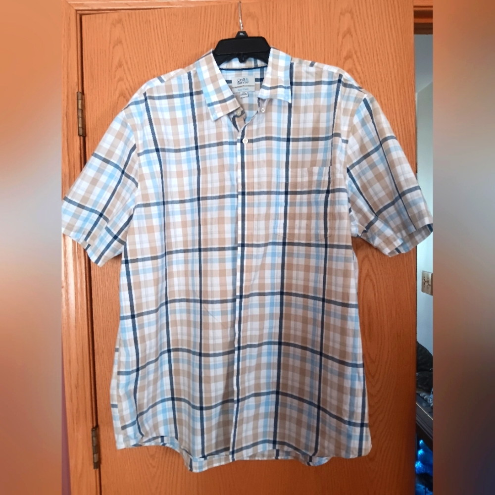 Men's size XXL,  Croft & Barrow short sleeve plaid shirt